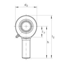 杆端轴承 GAR10-DO, 根据 DIN ISO 12 240-4 标准，带右旋外螺纹，需维护